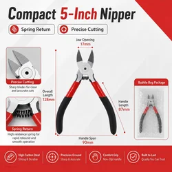 Precision Flush Cutter Sharp Diagonal Cutting Pliers for Metal Wire Cable Plastic Gate Electronics Repair DIY Tool