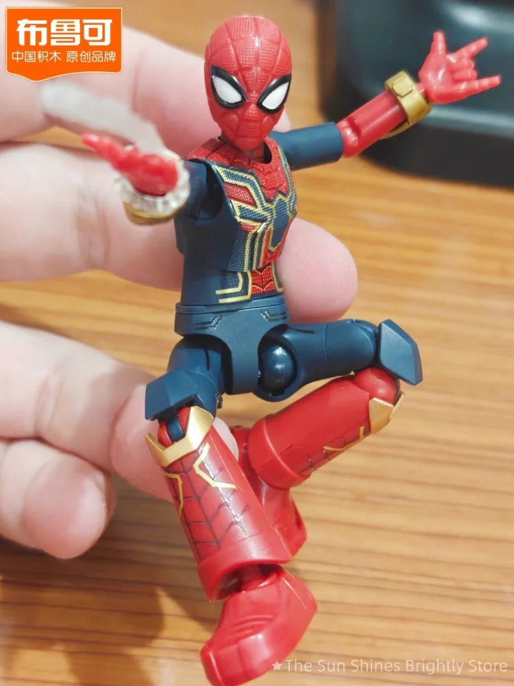Blokees Marvel Heroes 2ed Figures Spider-Man Iron-Man MK1 Men's Toy Blind Box Blokees Star Edition Collectible Building Blocks