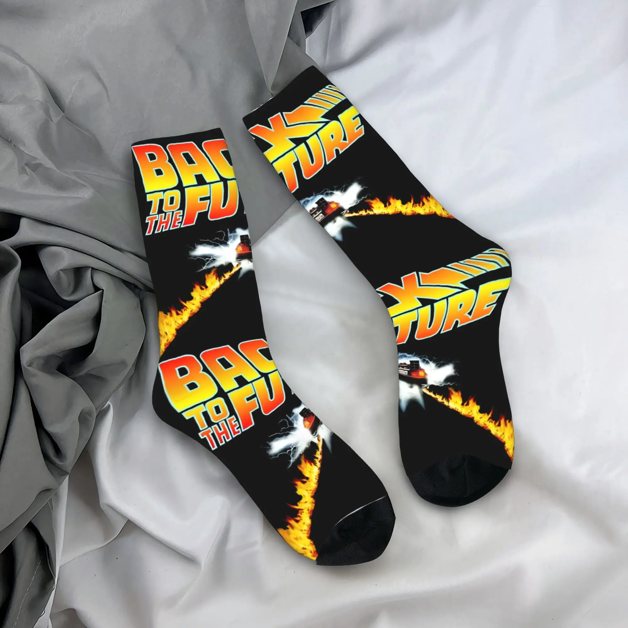 مخصص العودة إلى المستقبل 1980 فيلم Outaime الرجال طاقم الجوارب للجنسين الجدة مانغا الربيع الصيف الخريف الشتاء فستان الجوارب #3