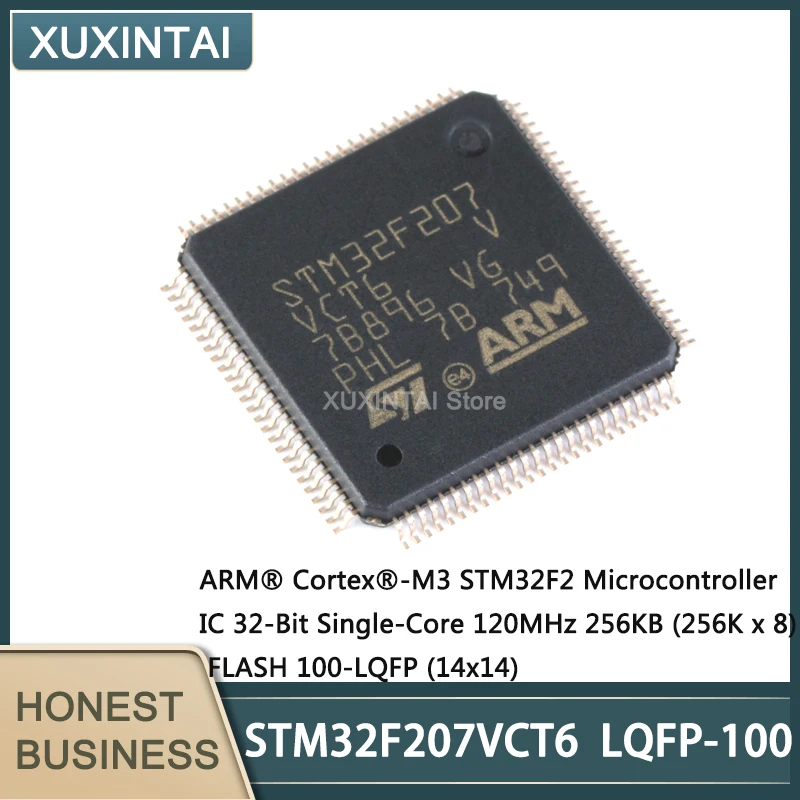 5Pcs/Lot New Original STM32F207VCT6 STM32F207 LQFP-100  Microcontroller IC 32-Bit Single-Core 120MHz 256KB (256K x 8) FLASH