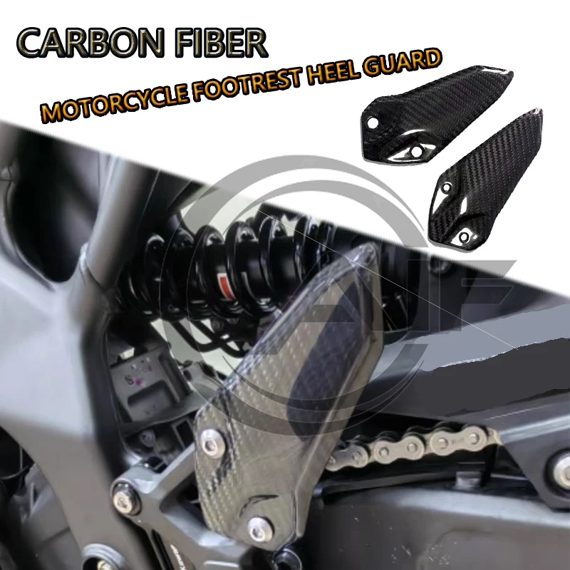 

For Kawasaki ZX-4RR 2023 2024 Motorcycle 100% Pure Carbon Fiber Motorcycle Pedal Guard Rear Pedal Guard Heel Plate Decorative