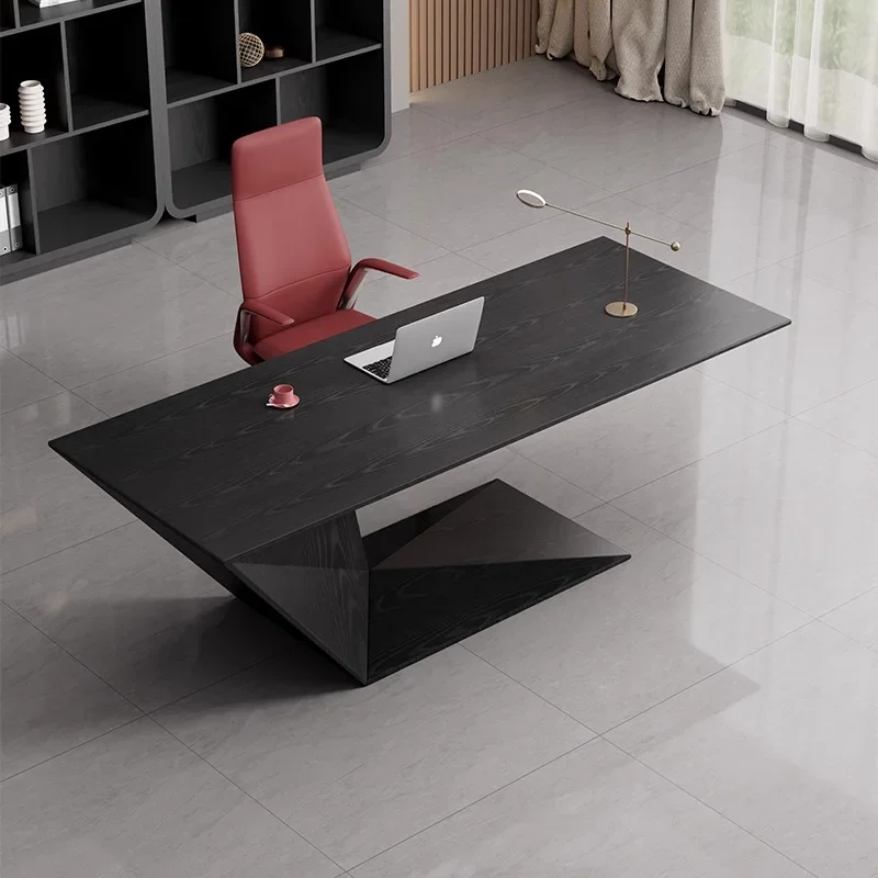 Cxx simple and fashionable desk high-end boss table light luxury creative sense single office desk and chair combination