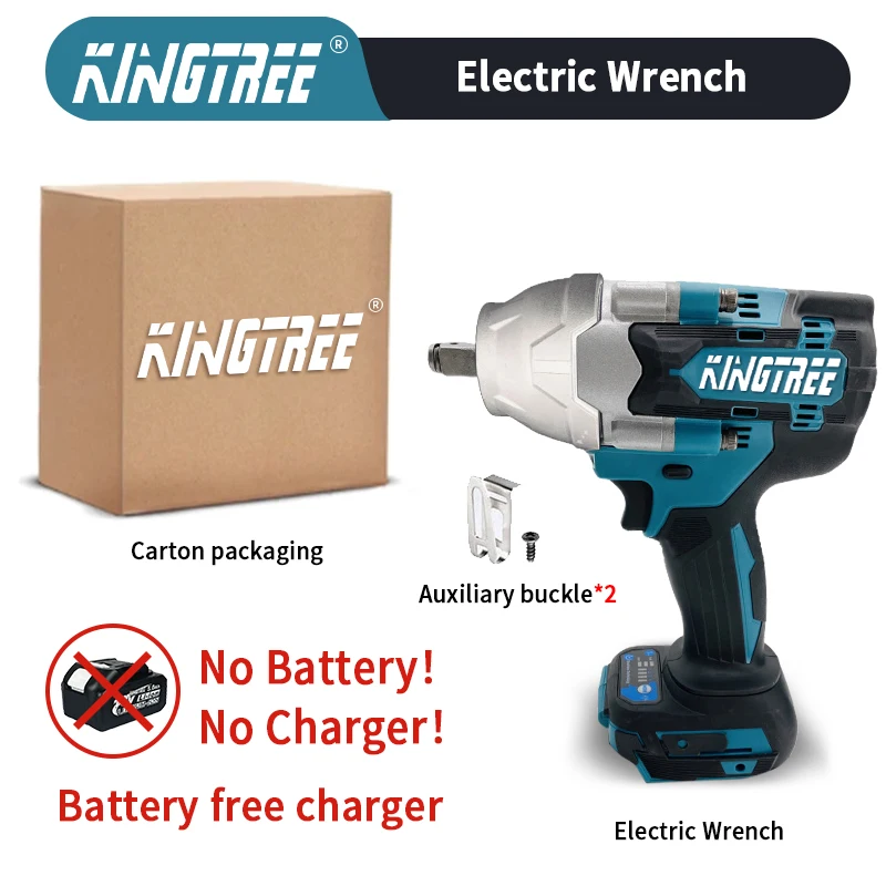 

Kingtree wholesale 588 N.M Torque Brushless Electric Impact Wrench Lithium-Ion Battery For Makita 18V Battery drop shipping