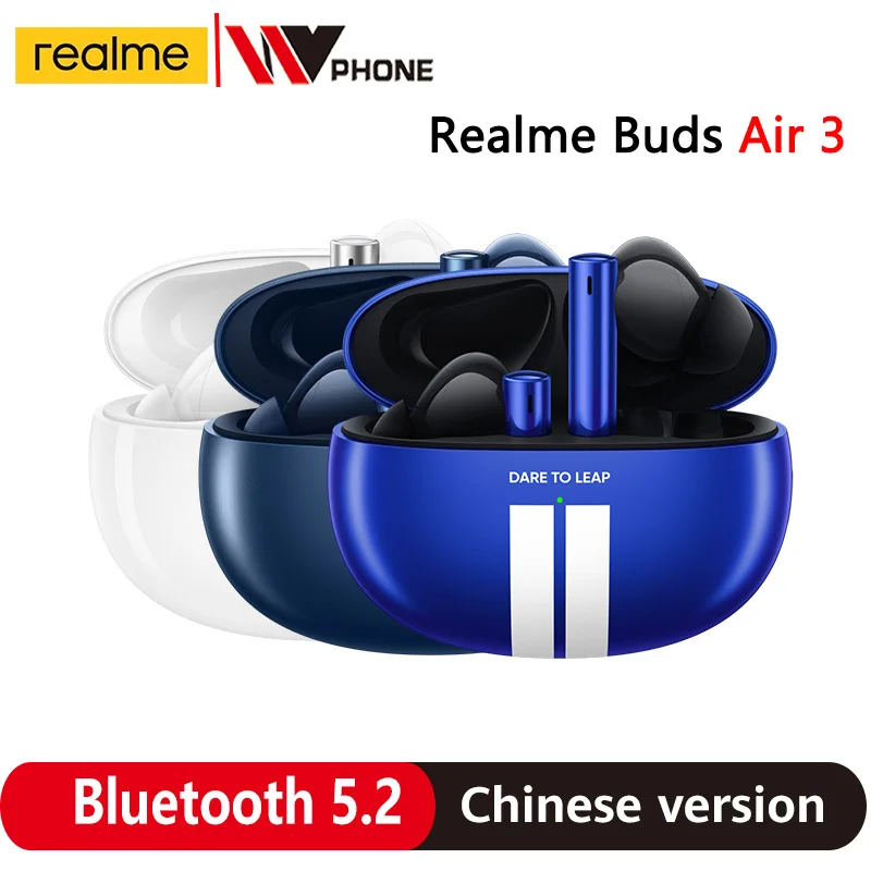 Realme buds air 3 Bluetooth 5.2 long battery life Earphone 42dB Active Noice Cancelling  Headphone IPX5 Water Resistant Headset