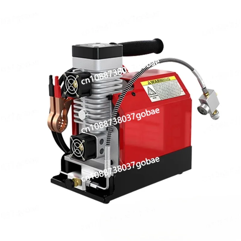 High Pressure Electric Air Compressor Red Portable Electric Air Compressor Oil-Free Air Compressor 12V 250W 2700 R/min