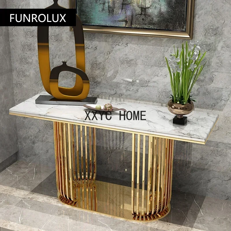 TAO Modern console tables household titanium stainless consol ecorridor decoration table sitting room cabinet