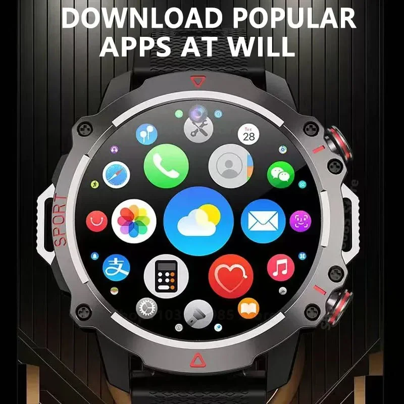 Play Store ساعة ذكية 1.5 بوصة 4G Net SIM Card Camera مكالمة فيديو GPS Wifi Android Bluetooth Smartwatch دعم تنزيل التطبيق ﻿