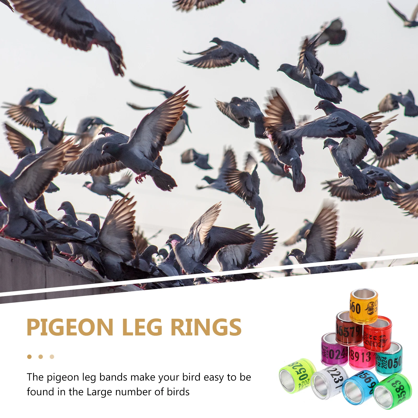 

100pcs Pigeon Foot Rings Aluminum Leg Bands Marker Tags Accessories Chick Identification Strong Durable pigeon supplies chicken