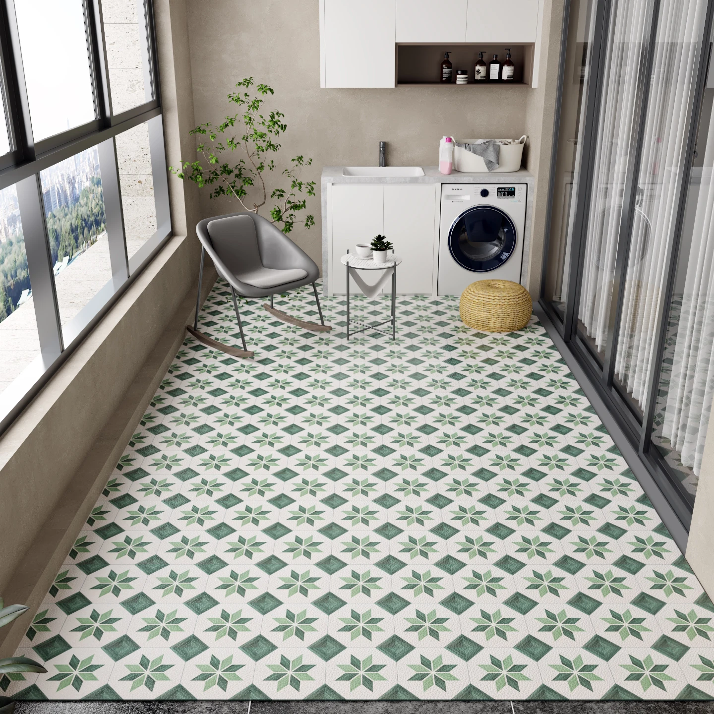 Balkonvloermat Pvc-leer Grote  - Commercial Kitchen Vinyl Flooring recensie en prijs