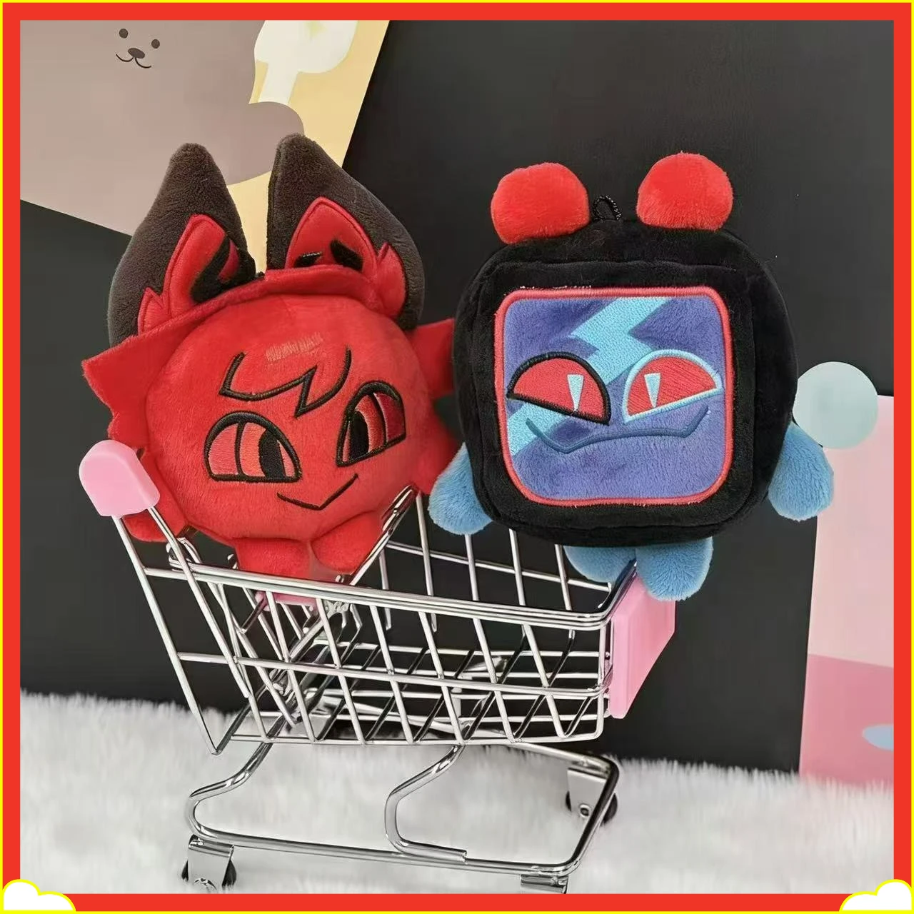 

Game Attributes Vox Alastor Soft Body Cotton Plushie 10CM Mini Plush Pendant Backpack Keychain Birthday Present Christmas