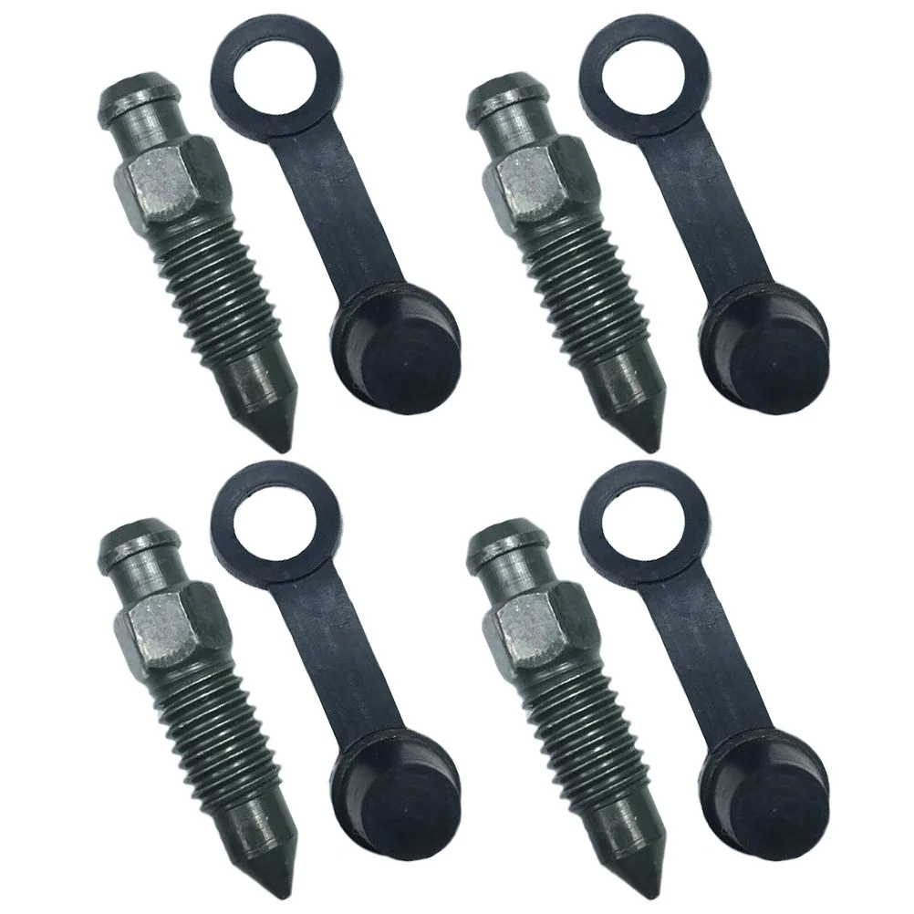 

1Set Motorbike Brake Bleeder Screw Stainless Steel Rubber Dust Cap Motorcycle Exhaust Bolts Brake Pump Caliper Accessories