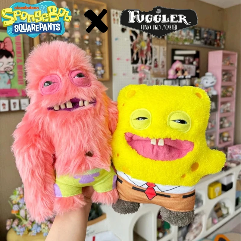 22cm Original Fuggler Plush Toys Ugly Monster Spongebob Squarepants Cute Tooth Monster Fill Plush Dolls Toys Gifts