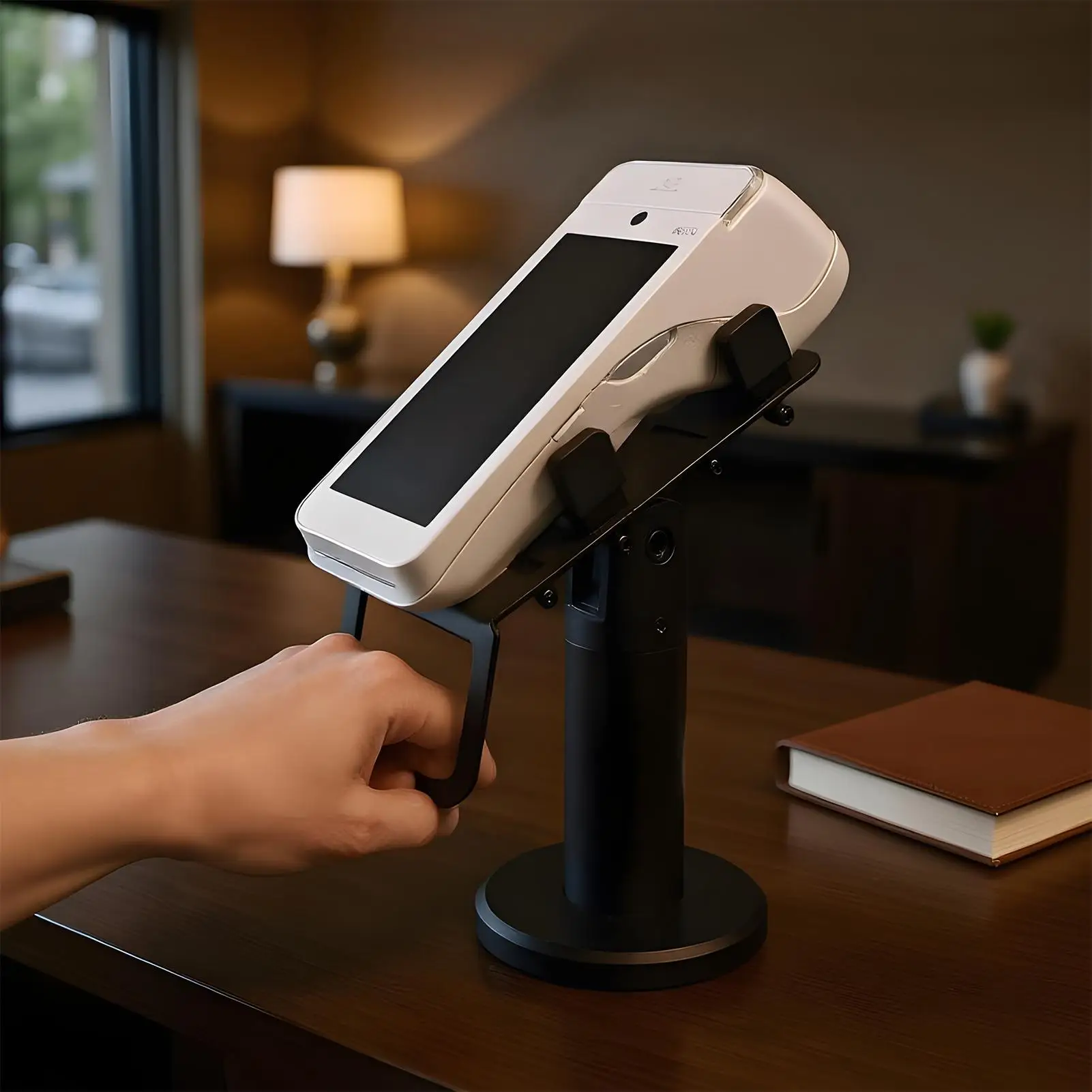 360-Degree Rotate POS Machine Stand Ergonomic Rack Credit Card Reader Stand for Credit Card Reader Payment Terminal Supermarket