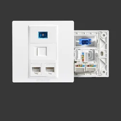 3 Port CAT5E CAT6 CAT6A CAT7 CRJ45 Ethernet Module 1 Port Fiber SC Optical Interface Socket 86 Type Wall Panel Sockets