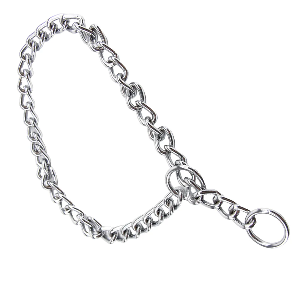 

Carbon Steel Pet Dog Collar 1.6Mm*30Cm Heavy Duty Training Choker For Obedience Discipline Easy On Off Dog Training Collar