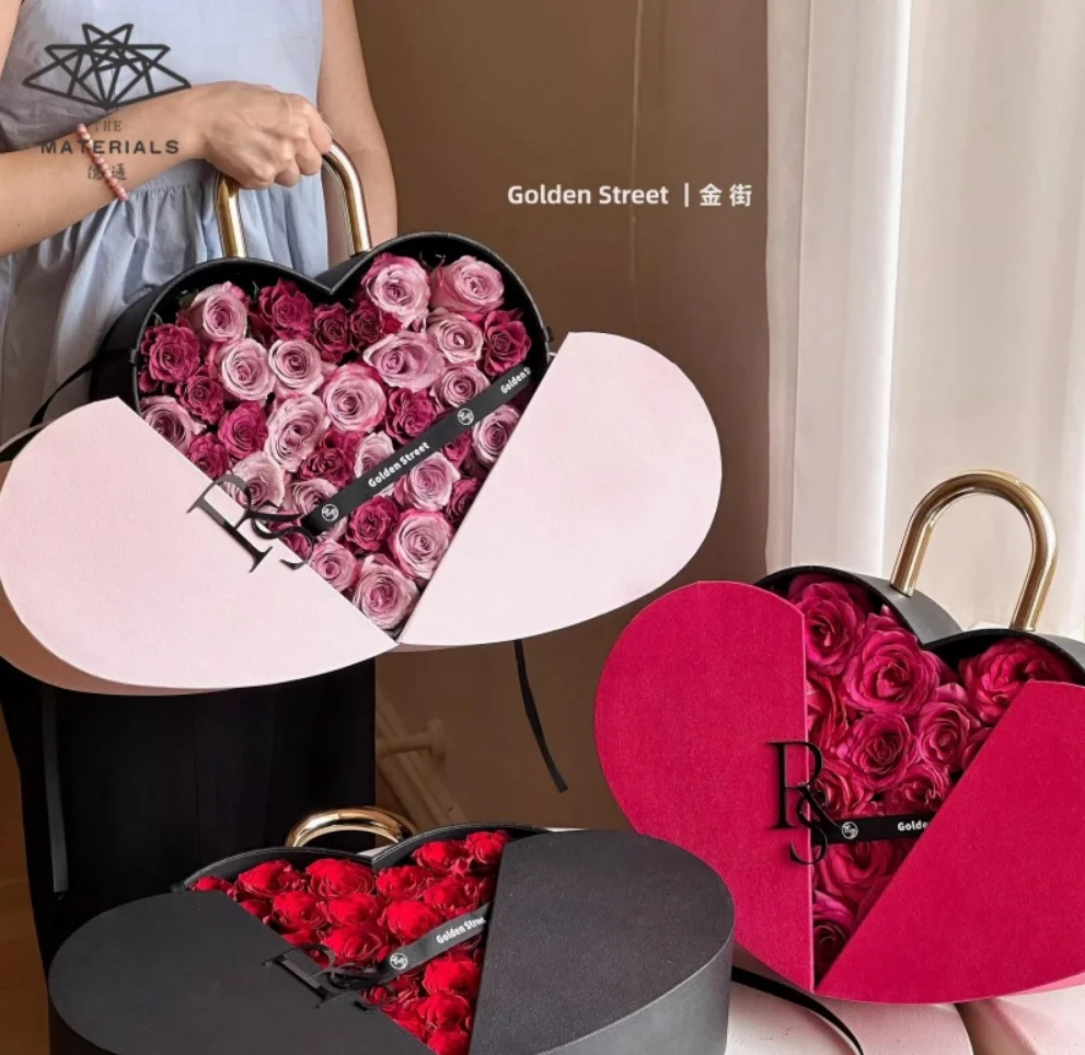

Creative Heart-Shaped Rose Gift Box with Key Design, Realistic Soap Flower, Long-Lasting, Perfect Birthday Gift for Girlfriend