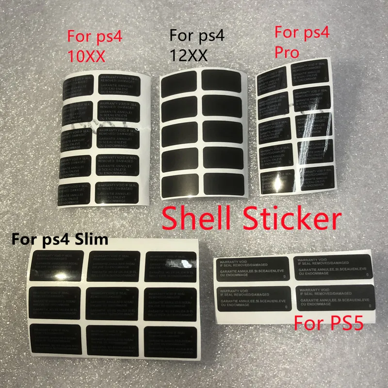 10PCS for PS4 SLIM PRO 10xx 11xx 12xx Console Housing Warranty Seal Label Sticker Replacement for Ps5 Console