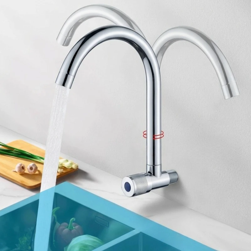 

Single Cold Water Tap Sink Faucets Wall-mounted Kitchen Faucet Laundry WashBasin Faucet Single Handle Bathroom Faucet