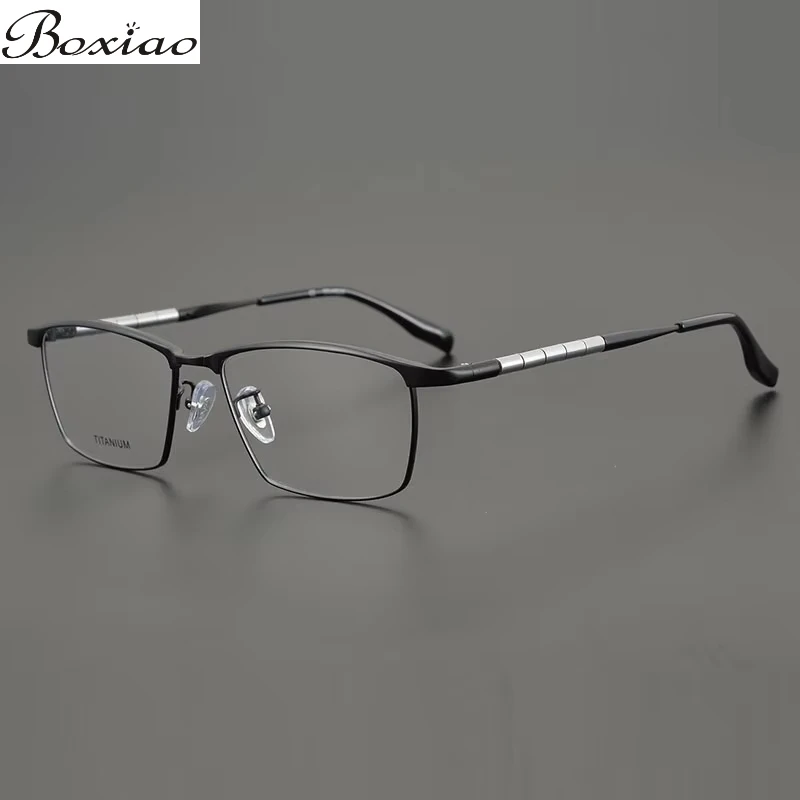 Shenzhen-made High-grade Pure Titanium Spring Leg Glasses Frame Full-frame Men's Big Face Myopia Hyperopia Glasses Frame