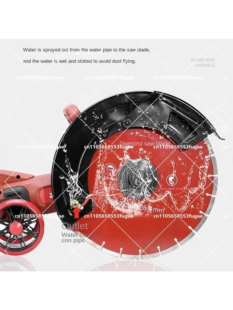 6800W Hydroelectric Concrete Cutting Machine 130MM Diamond Saw Blade Multi-Functional Electric Wall Grooving Machine