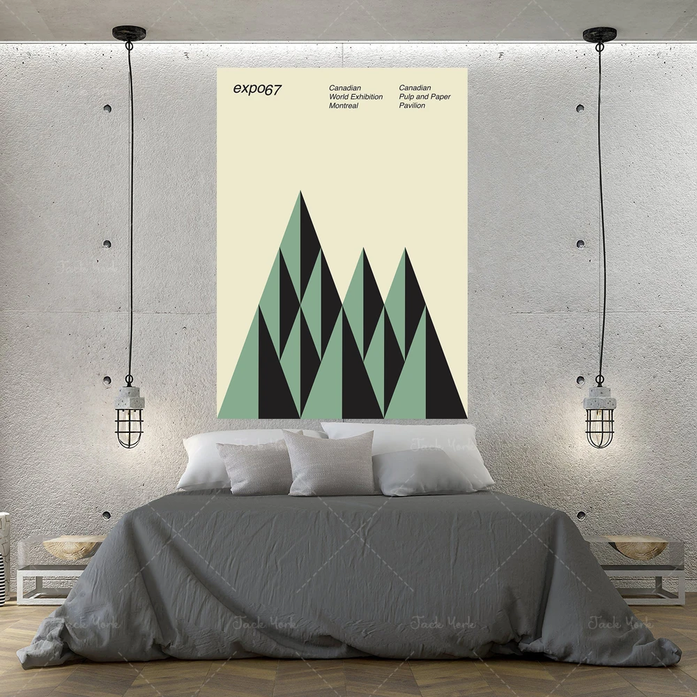 Canadian Expo 67 Montreal World Exhibition print Mid Century Modern poster