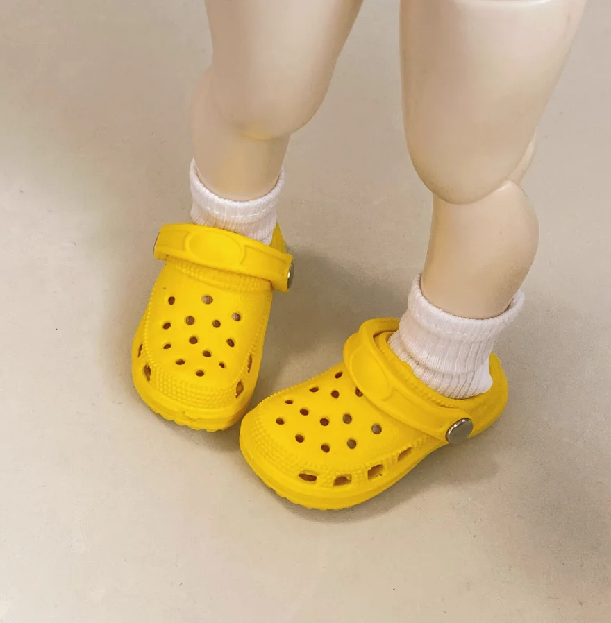 Sapatos de boneca bjd são adequados para chinelos, crocs e acessórios de boneca de tamanho 1/6 (há fracas ou manchas pretas)