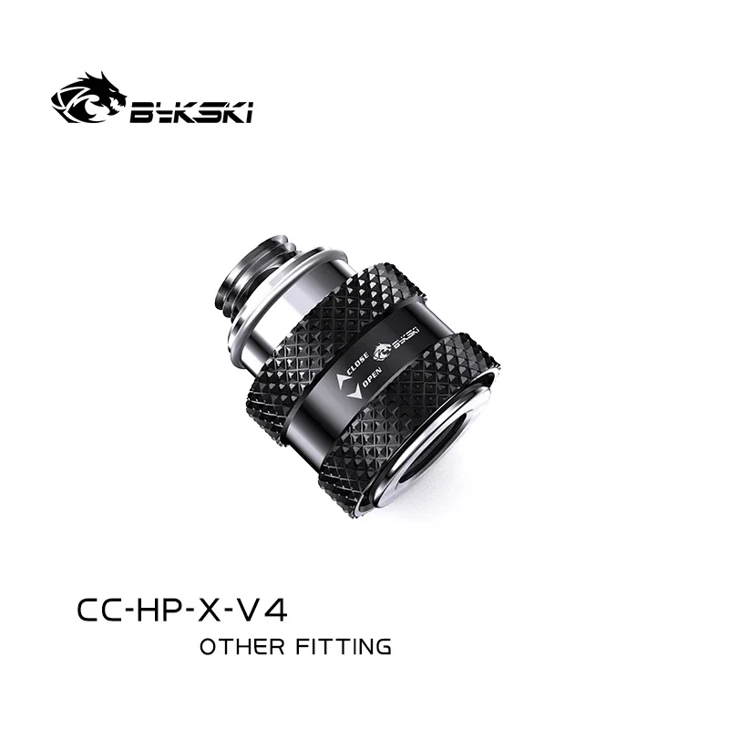 Bykski Hand Push Water Release Valve G1/4'' Thread Male to Famale Brass Expansion Open Stop Switch PC Cooling Fitting CC-HP-X-V4