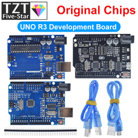 TZT Official UNO R3 ATMEGA16U2 / UNO+WiFi R3 Original ATMEGA328P Chip CH340G For Arduino UNO R3 Development Board WeMos ESP8266