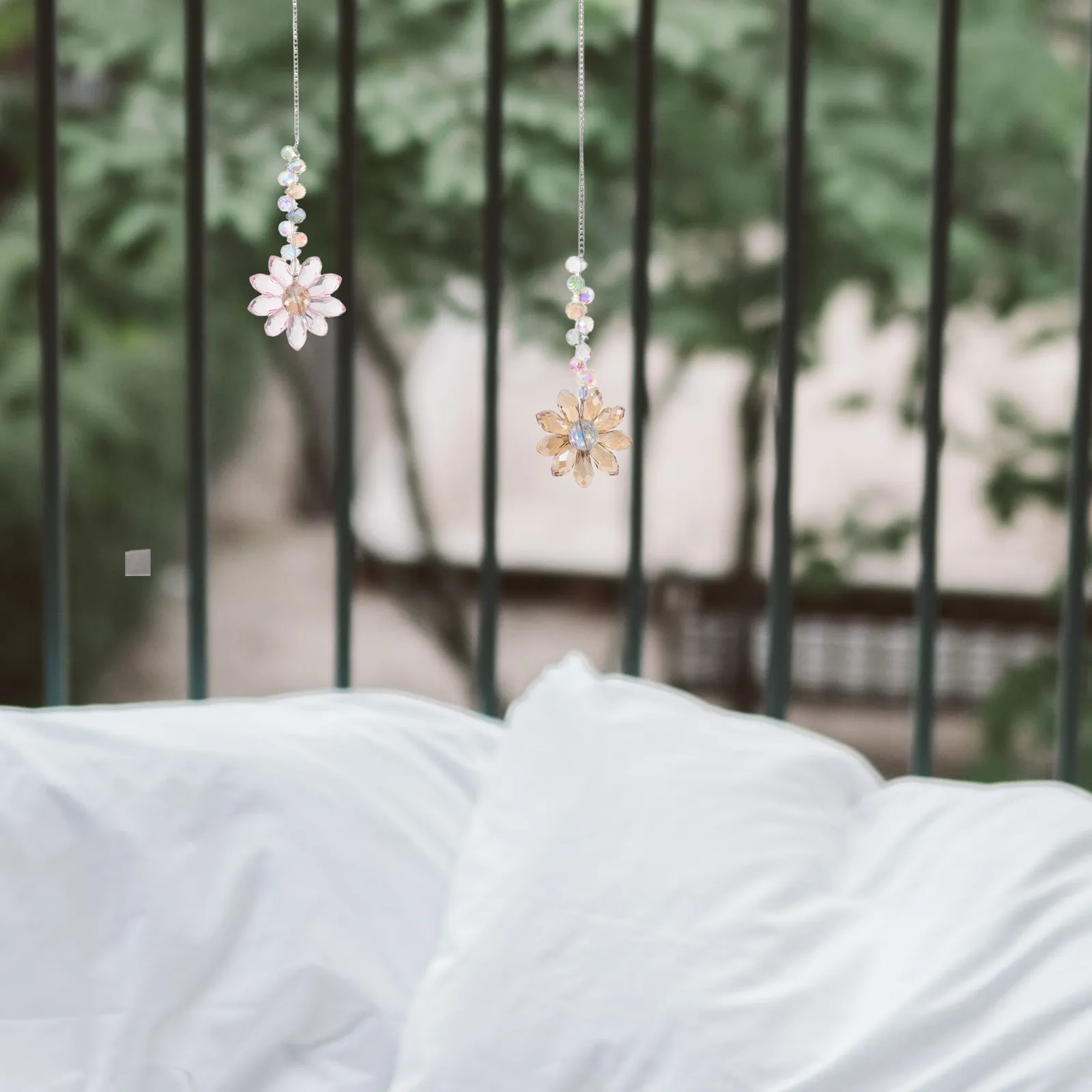 3 pcs Crystal Hanging Decoration Garden Home Window Halloween Christmas New Year Crystal Sun Catcher