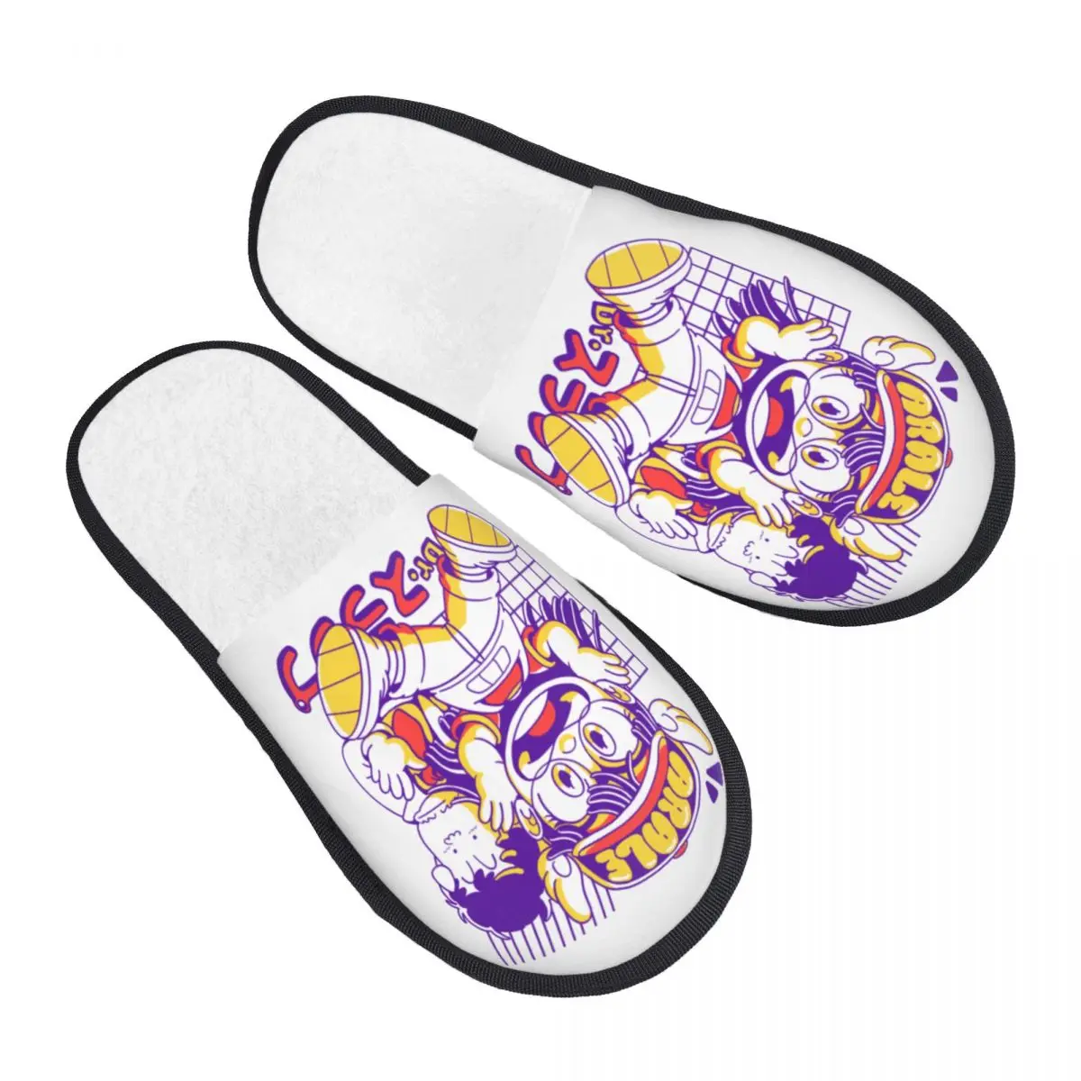 

Arare Arale Purple Dr Slump Guest Slippers for Bedroom Women Custom Print House Slipper