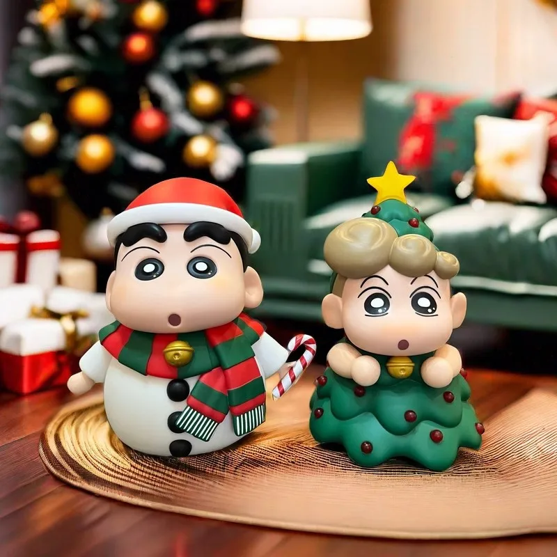 Nowara Shnnosuke Himawari Crayon Shin-Chan Action Figures Pvc Luminous Model Collection Toys Birthday Christmas Children Gifts