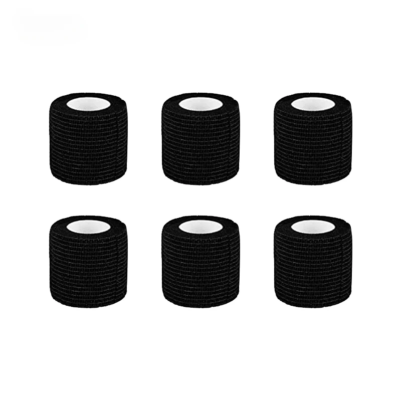 5/10/15/20 Black Tattoo Grip Bandage Cover Wraps Tapes Nonwoven Waterproof Self Adhesive Finger Protection Tattoo Accessories