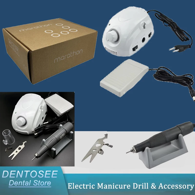 

High-Speed 65W Nail Drill Machine 35000RPM - Professional Electric Manicure Set with Handle & Foot Pedal for Salon & Nail Art