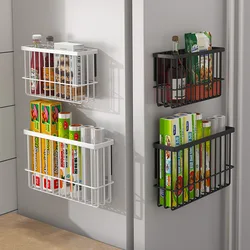 Multi-function Magnetic Fridge Storage Rack Magnetic Paper Towel Holder Household Wall Hanging Basket Kitchen Organizer Shelf