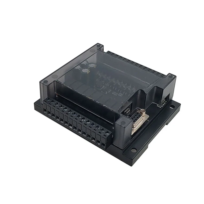 DC24V Programmable Logic Control Module 9.6kbps Relay Transistor Controller With Shell FX2N-10MR/MT 14/20/24/30/32MT