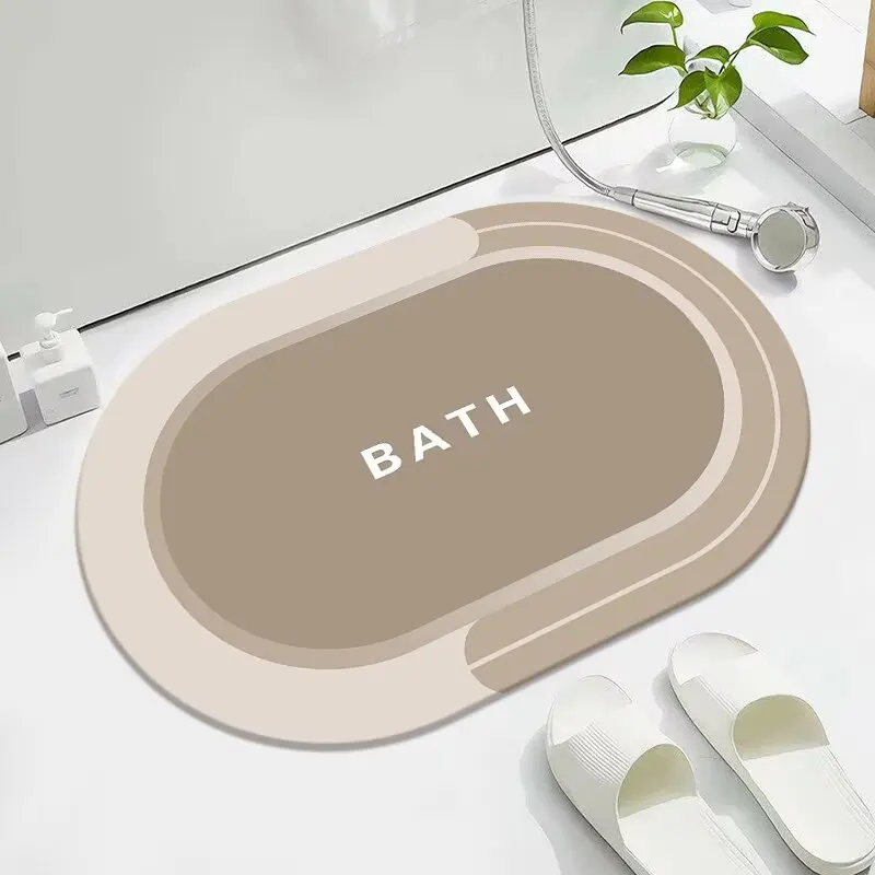 حصيرة أرضية الحمام سريعة الجفاف برسوم كرتونية، وسادة ماصة للطين المشطورة، باب المرحاض، وسادة قدم ماصة غير قابلة للانزلاق