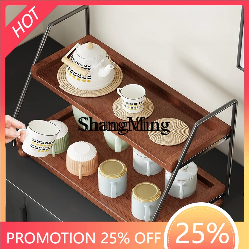 

FGgood-looking Desktop Water Cup Storage Rack Coffee Cup Layered Shelf Coffee Table Countertop Tea Cup Organizing Rack