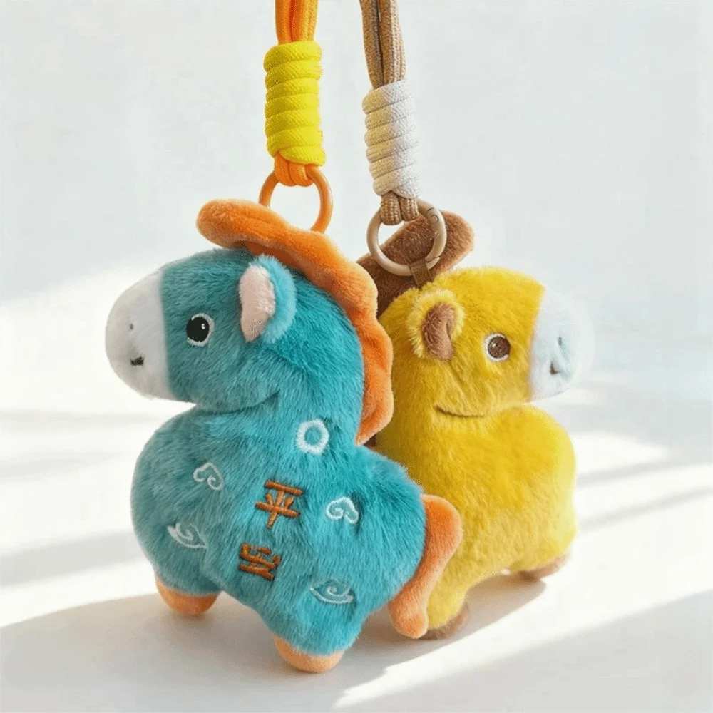 

Soft Cartoon Horse Pendant Year of Horse Fluffy Year of The Horse Get Rich Pony Horse Pendant Chinese New Year