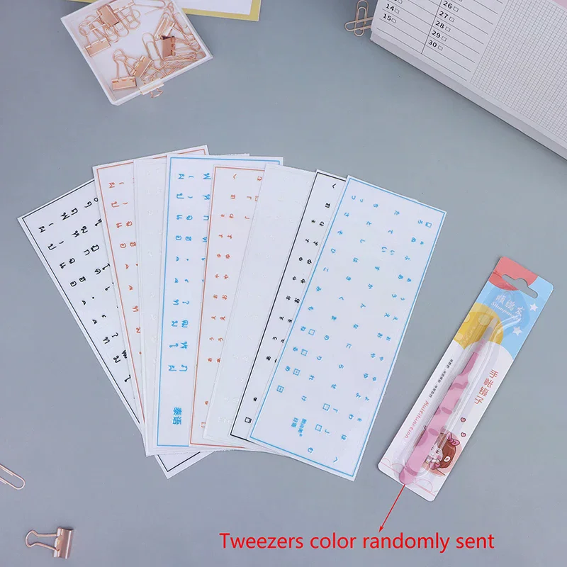 Thai Japanese Language Keyboard Stickers For Desktop And Laptop Computers Universal Type Transparent Side-Engraved Stickers