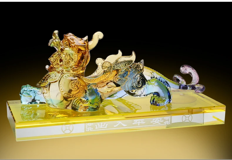 HOT SALE # 2020  Office home CAR efficacious FENG SHUI Talisman Protection -Money Drawing PI XIU Crystal Sculpture ART statue