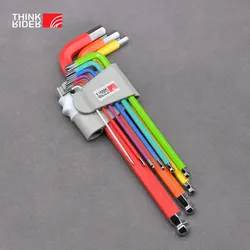 ThinkRider Color Bike Repair Tools L Wrench Bicycle Inner Hexagon Tool Hex Key Wrench Set1.5 2 2.5 3 4 5 6 8 10mm