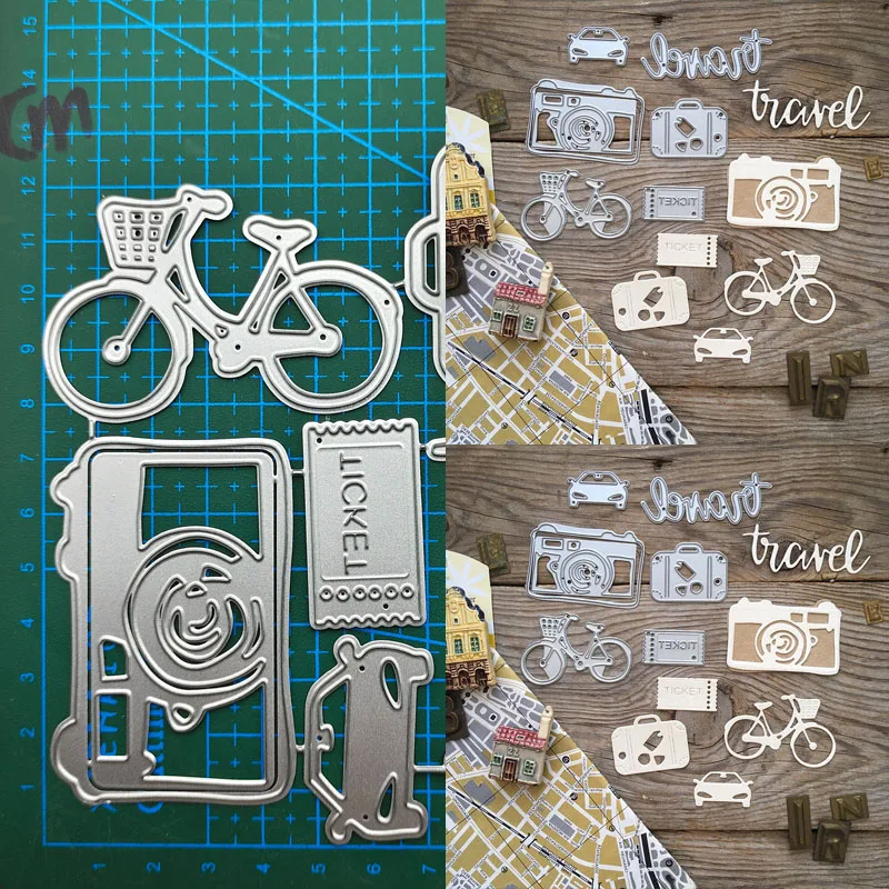 DIY wykrojniki do roweru samochodowego wykrojniki do wycinania metalu stemple do scrapbookingu wytłaczania kart papierowych szablony do dziurkowania