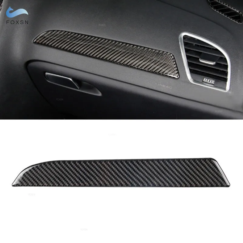 

For Audi A4 B8 2009 2010 2011 2012 2013 2014-2016 Interior Real Carbon Fiber Center Control Sticker Driver Dashboard Trim Cover