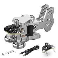 Putikeeg CW Morse Code Keys Automatic - Radio HAM Send Telegram Double Paddlewith Stainless Steel Body Three Neodymium Magnets
