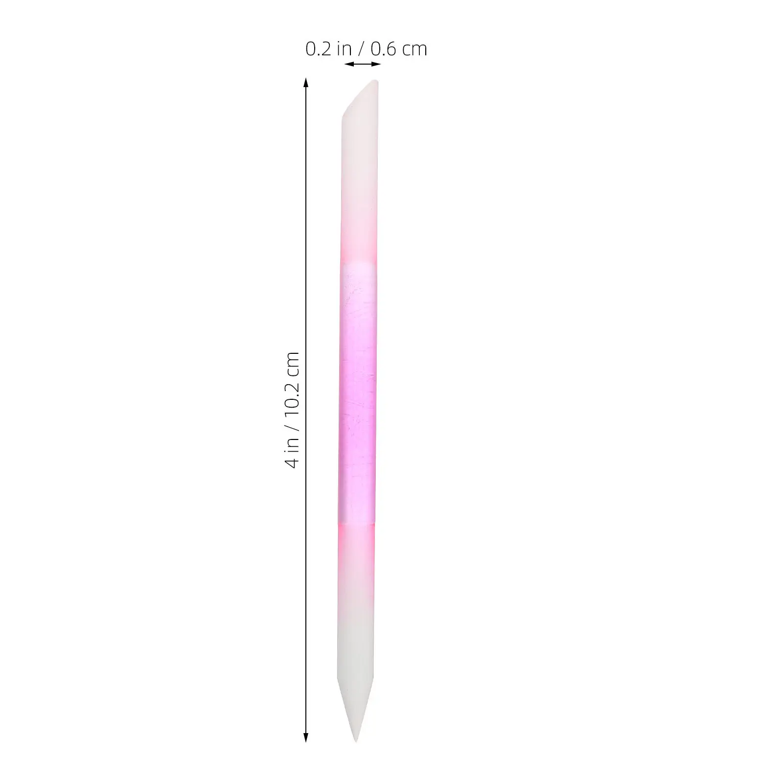 2Pcs Glass Manicure File Semi-Transparent Peach Yellow Cylindrical Nail Buffer for Shaping Polishing Natural Nails Nail Grooming