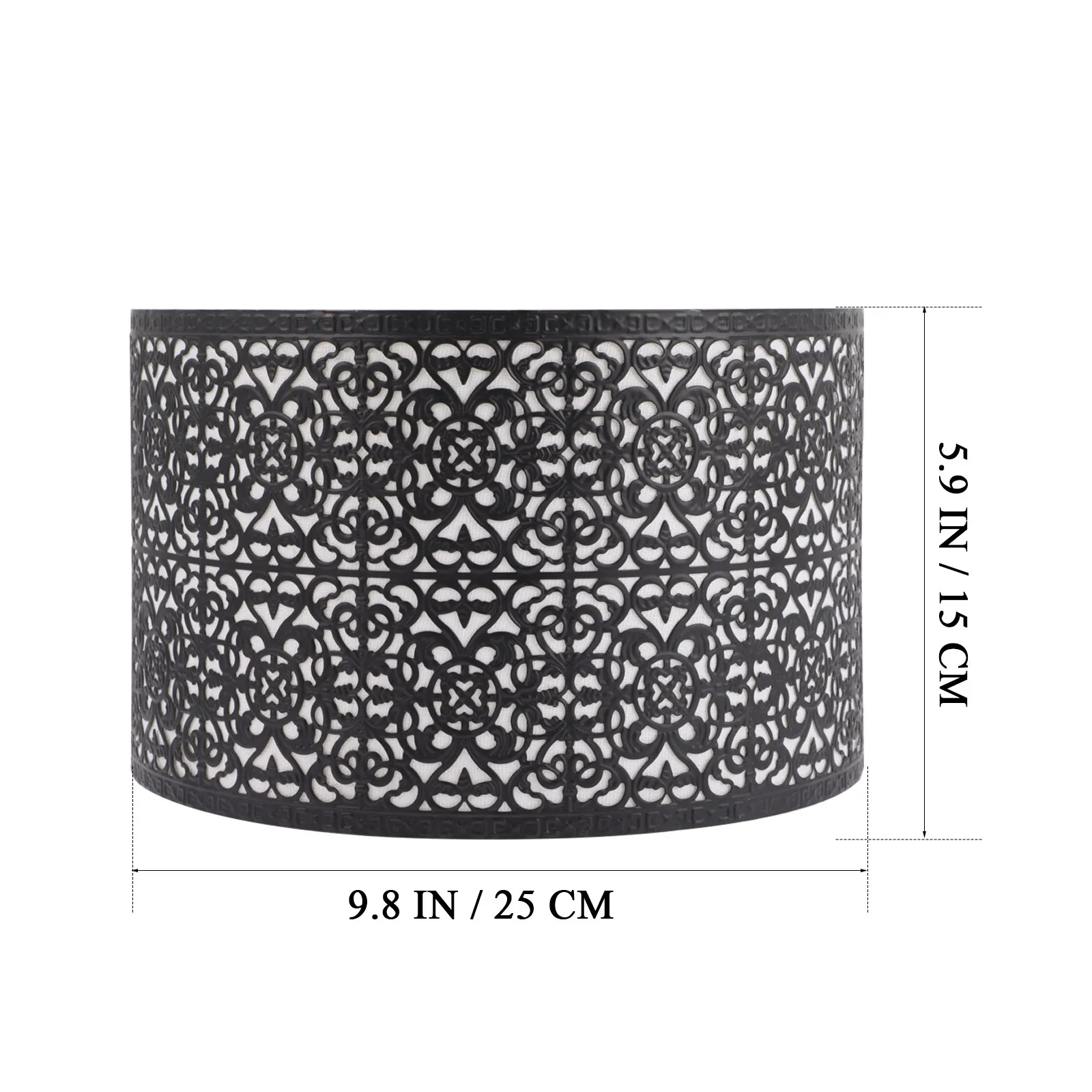 Metal Barrel Lamp Shade Hollow Leaf Design Desktop Table Light Cover for Home Hotel Office Study Lampshade Cover Vintage Iron
