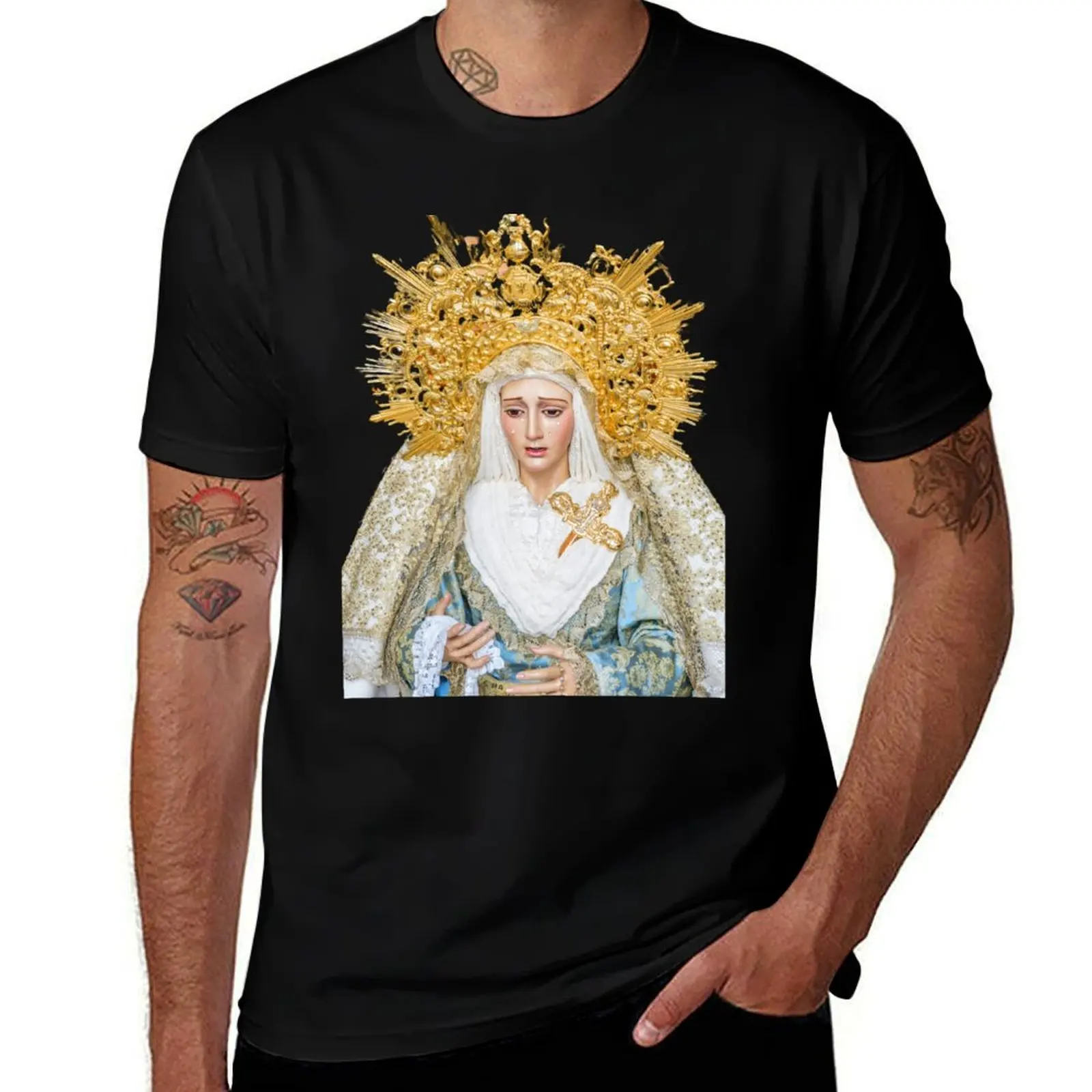 Virgin Mary Mother of Jesus Madonna T-Shirt Holiday Lightweight T-Shirt