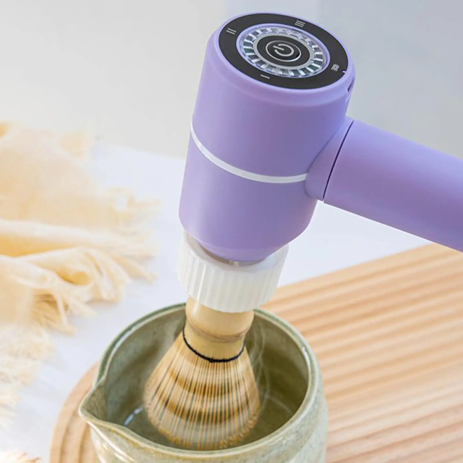 

Electric Whisk Matcha Brush 3 Speeds Portable Quickly Whisking Matcha Tool Handheld Drink Mixer Charging for Home Tea Room Cafe