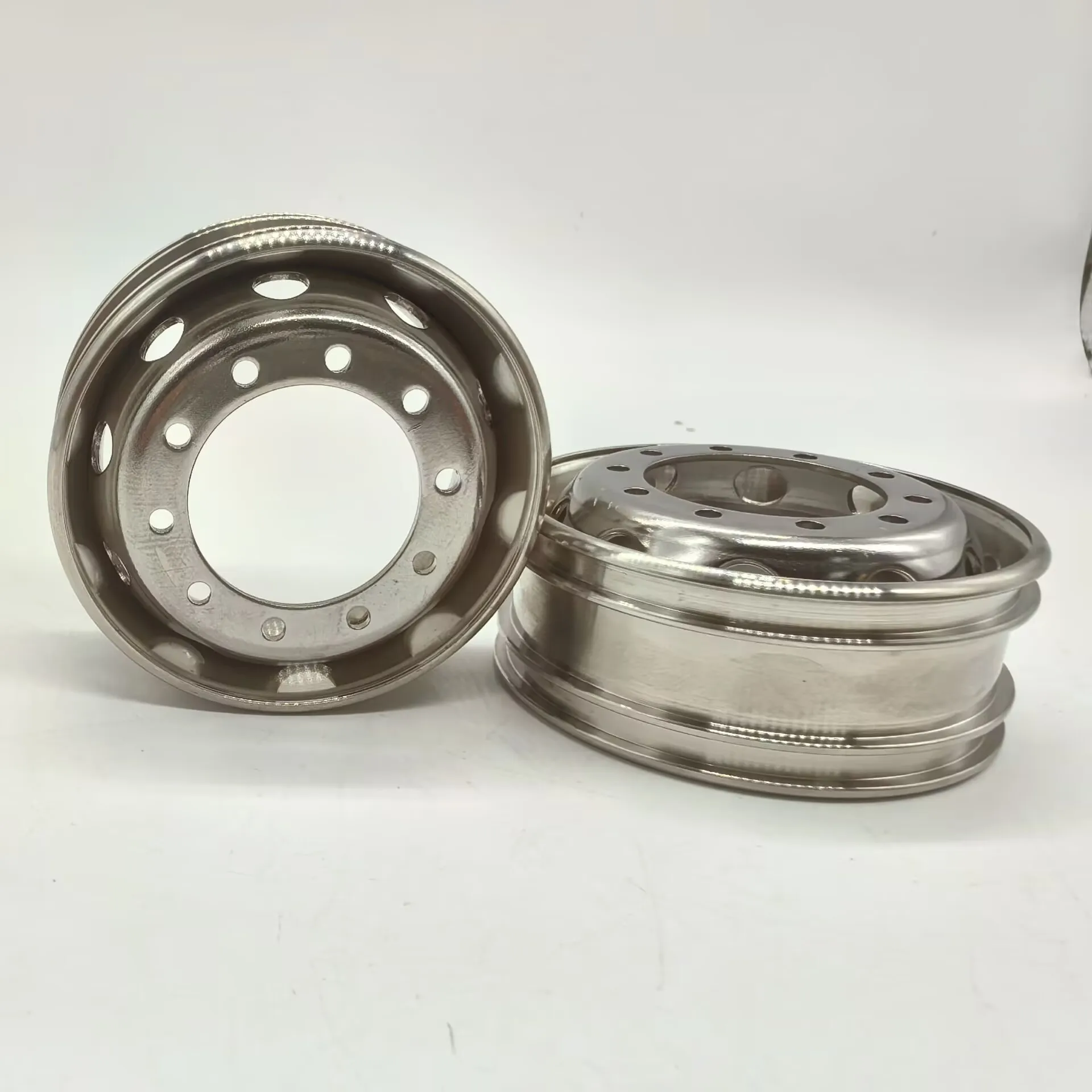 

Scaleclub Model For Tamiya 1/14 Truck Tractor and Dumper Upgrade Stainless Steel Wheels Classic 10-Hole Design