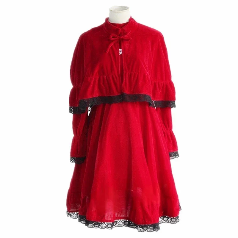 Anime Rozen Maiden Cosplay Shin Ku / Reiner Rubin Halloween Party Lolita Maid Costume (dress+shawl+pants+headdress+bustle) view 2